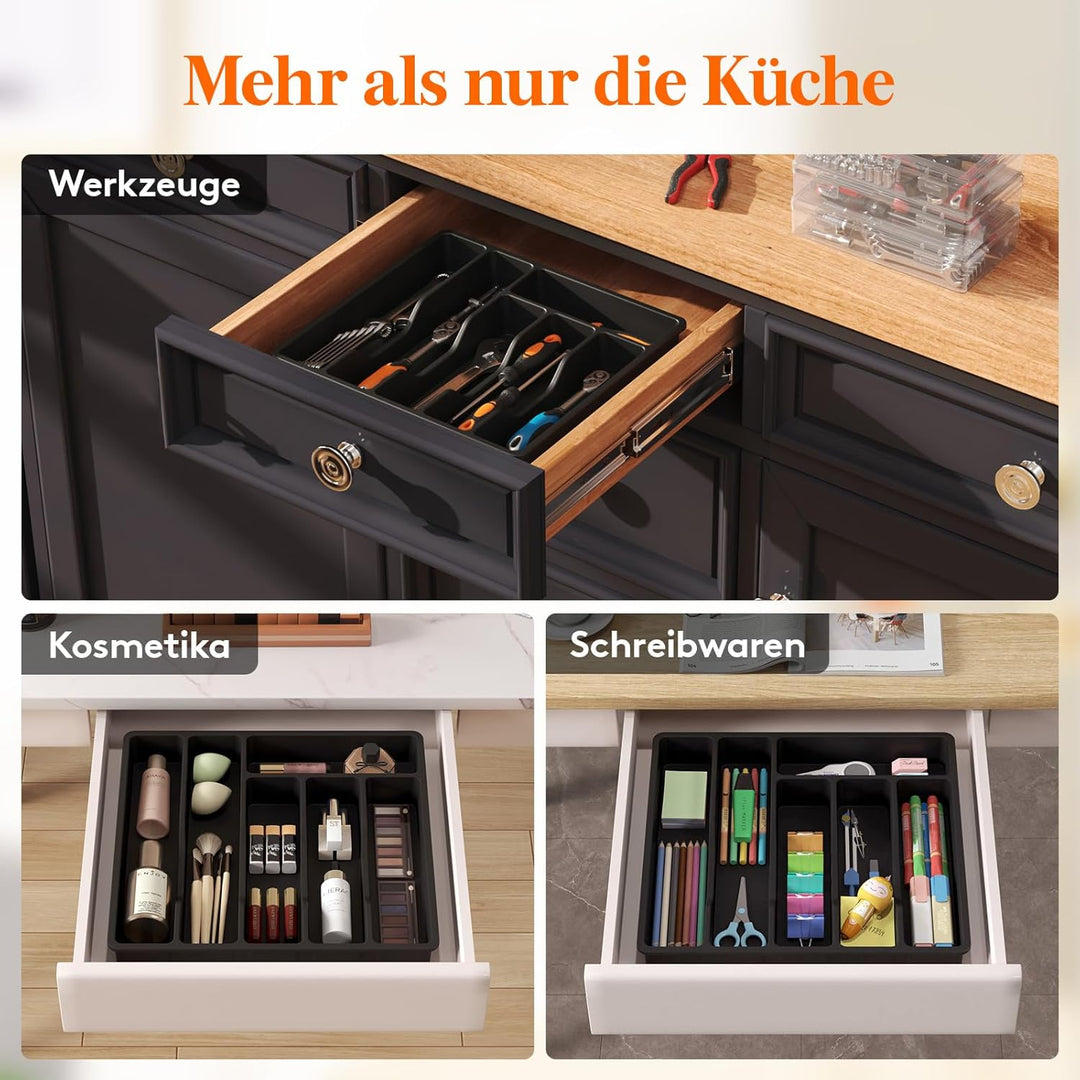 Lifewit Besteckkasten für Schubladen, Besteck Organizer Schublade Organizer Küche Kompakt Besteckein