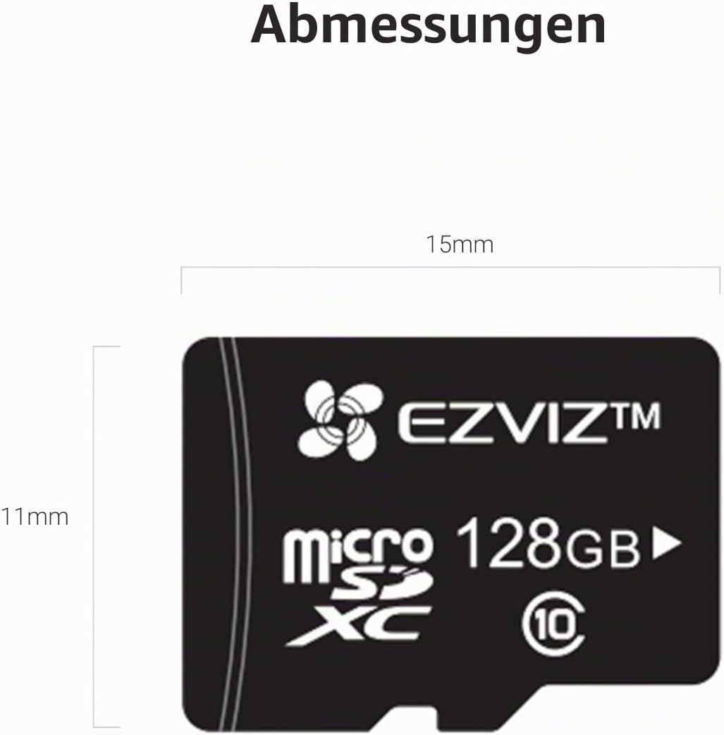 EZVIZ 128 GB Micro-SD-Karte, microSDHC-Speicherkarte, Lesegeschwindigkeit bis zu 90 MB/s, Klasse 10,