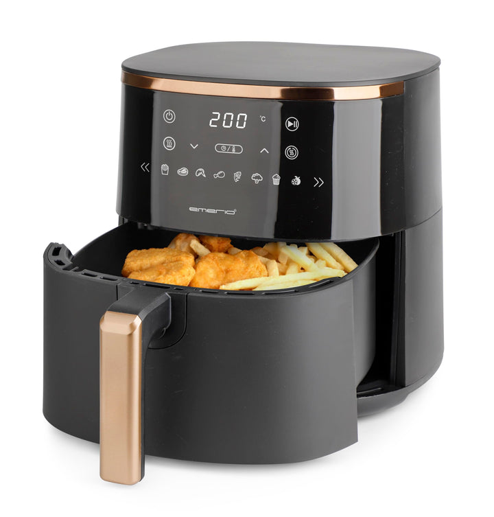 EMERIO digitale XL Heissluftfritteuse mit 4,2L | AirFryer | Kupfer Edition | Frittieren ohne extra Ö