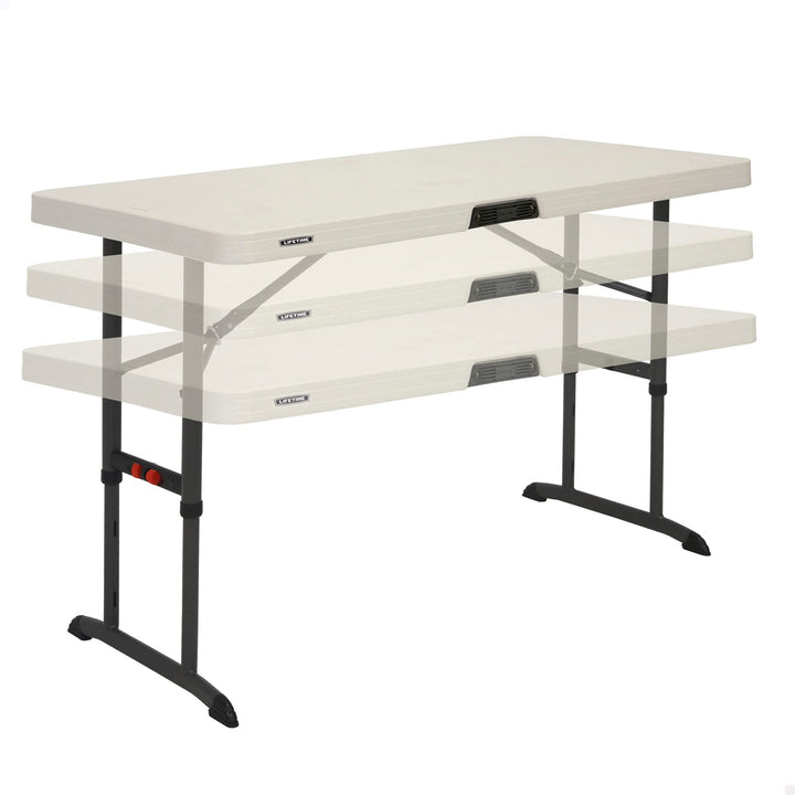 Lifetime Kunststoff Klapptisch & Campingtisch | 122x61x86 cm | Gartentisch & Falttisch Weiss, Commer
