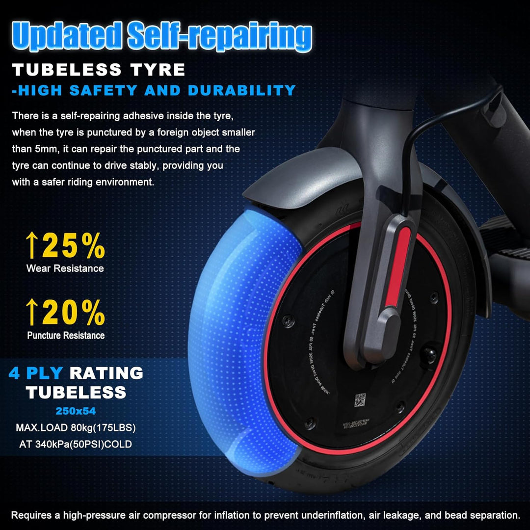 250x54 Selbstreparierende Reifen für Xiaomi 4 E-Scooter, Pannensicherheit & Gewichtsreduzierung, E S