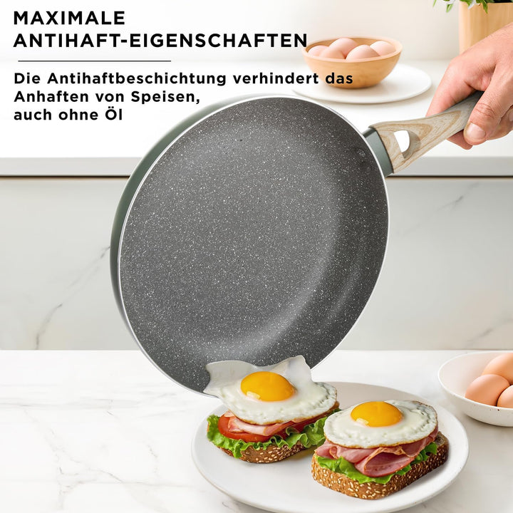 KASANOVA Kochgeschirr-Set Cooking Therapy – Induktionsgeeignetes Topf- und Pfannenset mit Pfannenwen