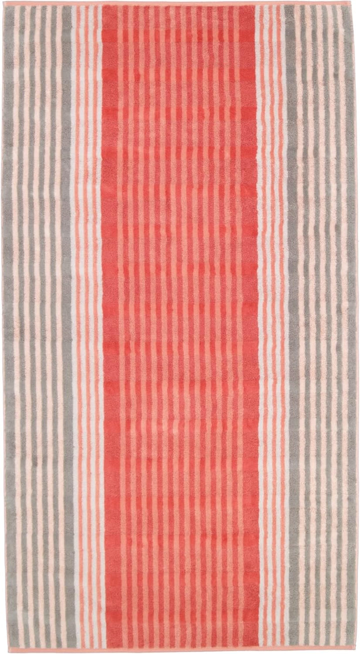 CAWÖ Home Handtücher Noblesse Harmony Streifen 1085 Koralle - 27 Duschtuch 80x160 cm, Duschtuch 80x1