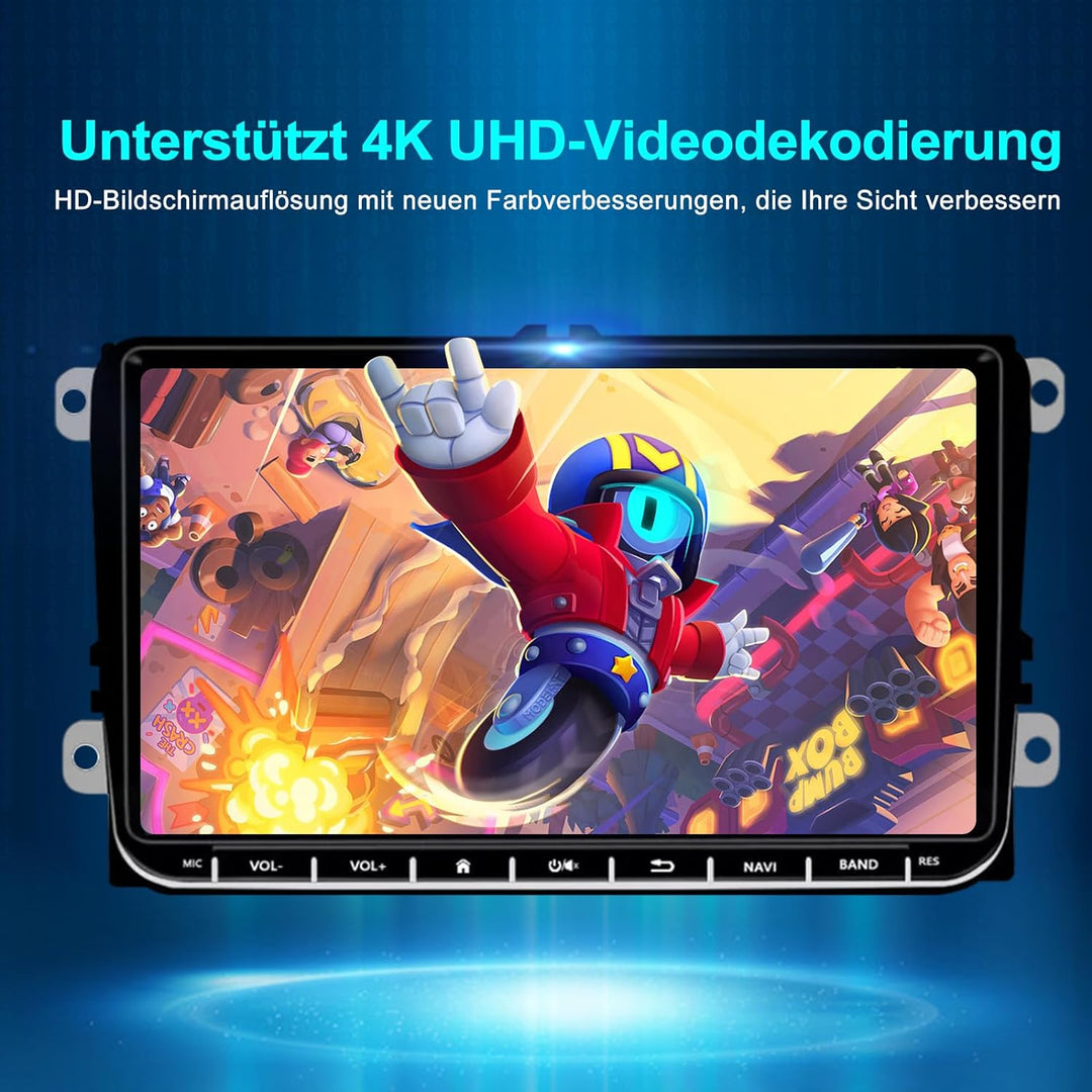 Kovanda Android Autoradio für VW Golf 5 6 Touran Tiguan Skoda Caddy Amarok, 9 Zoll Touchscreen Doppe