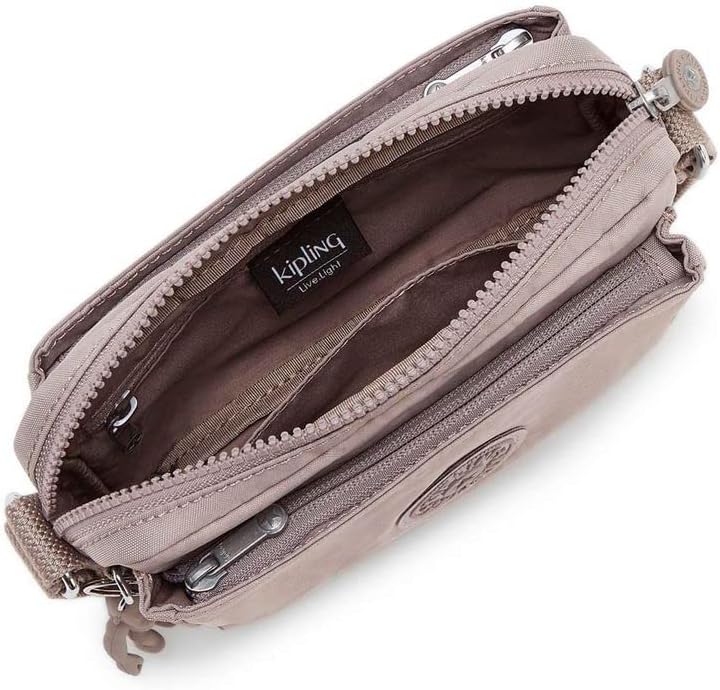 Kipling Damen Abanu Crossbody, Grau Gris, 20x13.5x7.5 cm (B x H x T) Grey Gris, Grey Gris