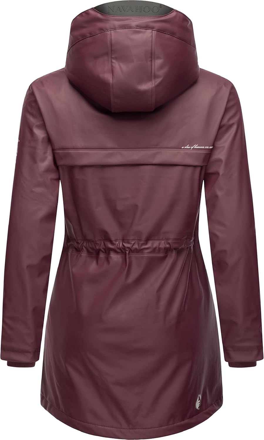 Navahoo Damen Übergangsjacke Regenmantel wasserdicht lang warm gefüttert mit Kapuze Rainy Forest XS-