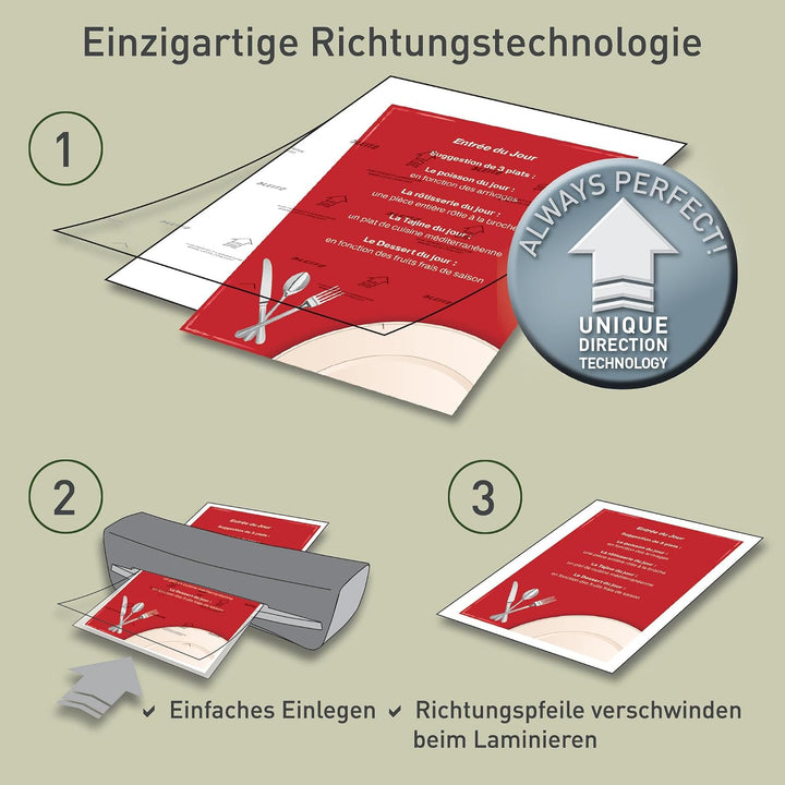Leitz Heisslaminierfolien A4 175 mic, Laminierfolien in Premium-Qualität im 100er Pack, Glänzend, Tr