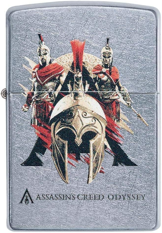 Zippo – Assassin’s Creed Odyssey - Street Chrome - Color Image- Sturmfeuerzeug, nachfüllbar, in hoch
