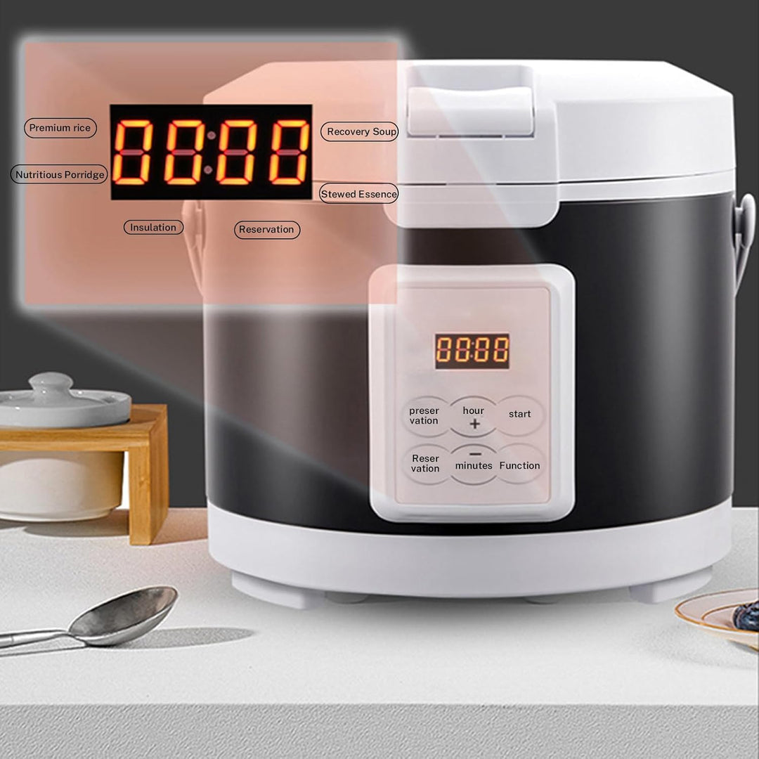 Reiskocher, Reiskocher für Auto, 200 W, Reiskochers Kapazität 2/3 l, tragbarer elektrischer Reiskoch