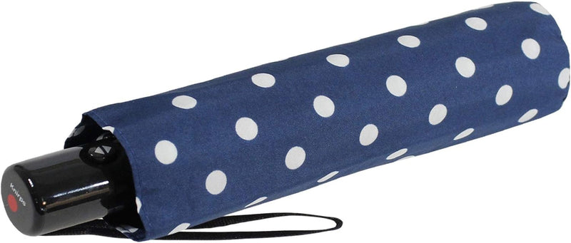 Knirps Taschenschirm Slim Duomatic Polka Dots - Navy-White, Navy-white