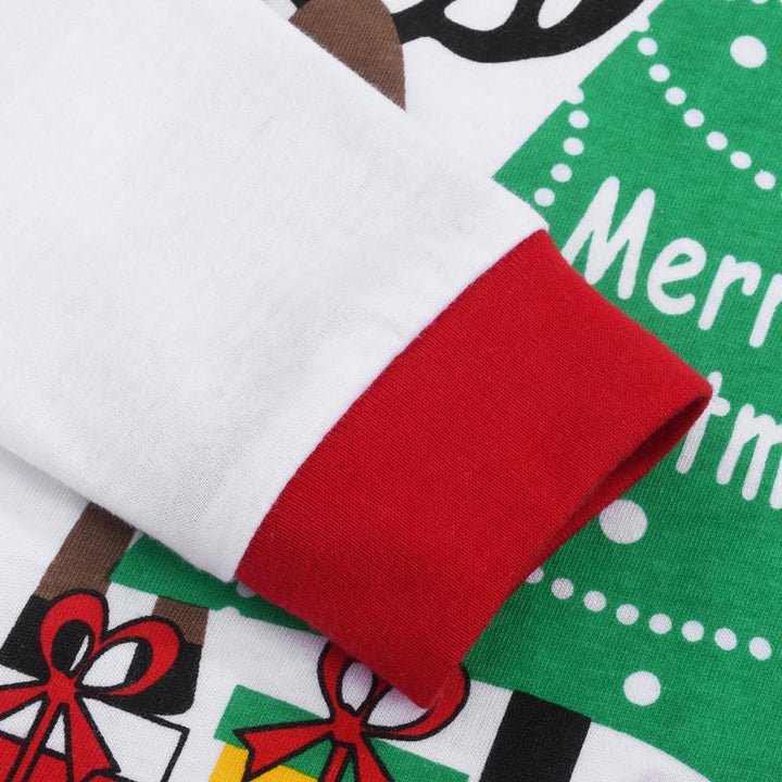 Codkkre Weihnachts Schlafanzug Kinder Unisex Jungen Mädchen Weihnachten Nachtwäsche Langarm Baumwoll