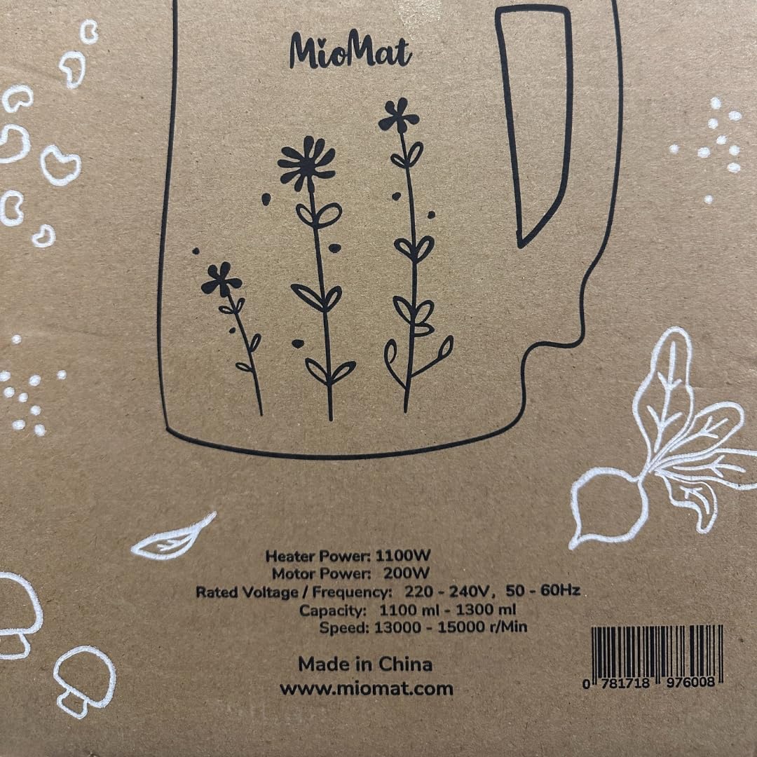 8-in-1 Pflanzlicher Milchbereiter | Bereiten Sie 1,2L natürliche Mandelmilch, Sojamilch, Hafermilch,