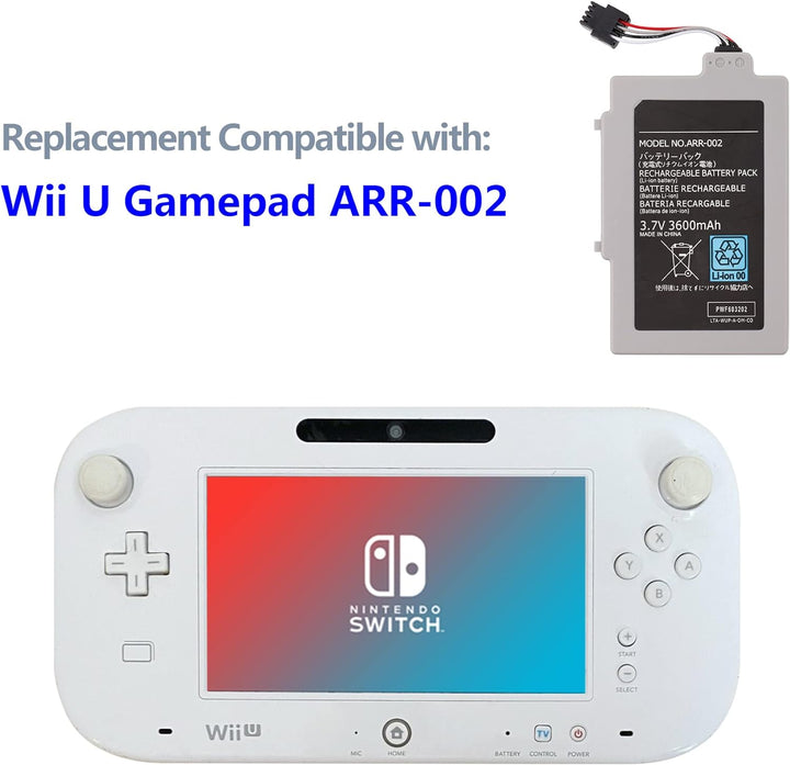 Swark Akku Kompatibel mit Wii U Gamepad ARR-002 with Tools