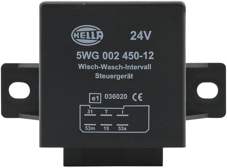 HELLA - Relais, Wisch-Wasch-Intervall - 24V - 6-polig - mit Halter - 5WG 002 450-121