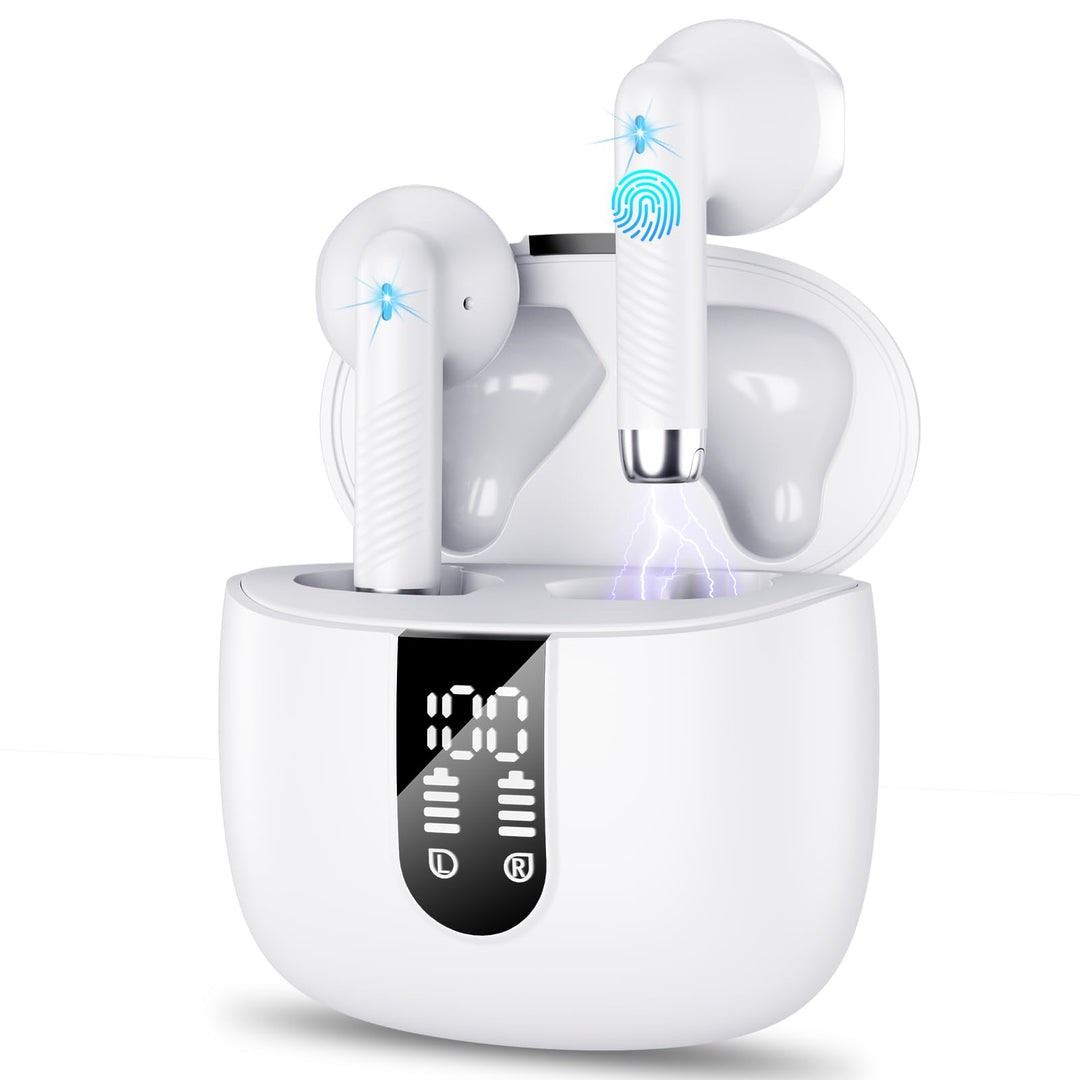Kopfhörer, Kabellos Bluetooth 5.3 In Ear mit CVC8.0 Mikrofon, 40H Kabellose Noise Cancelling Earbuds
