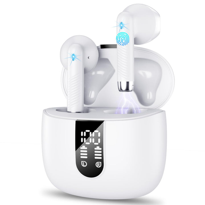 Kopfhörer, Kabellos Bluetooth 5.3 In Ear mit CVC8.0 Mikrofon, 40H Kabellose Noise Cancelling Earbuds