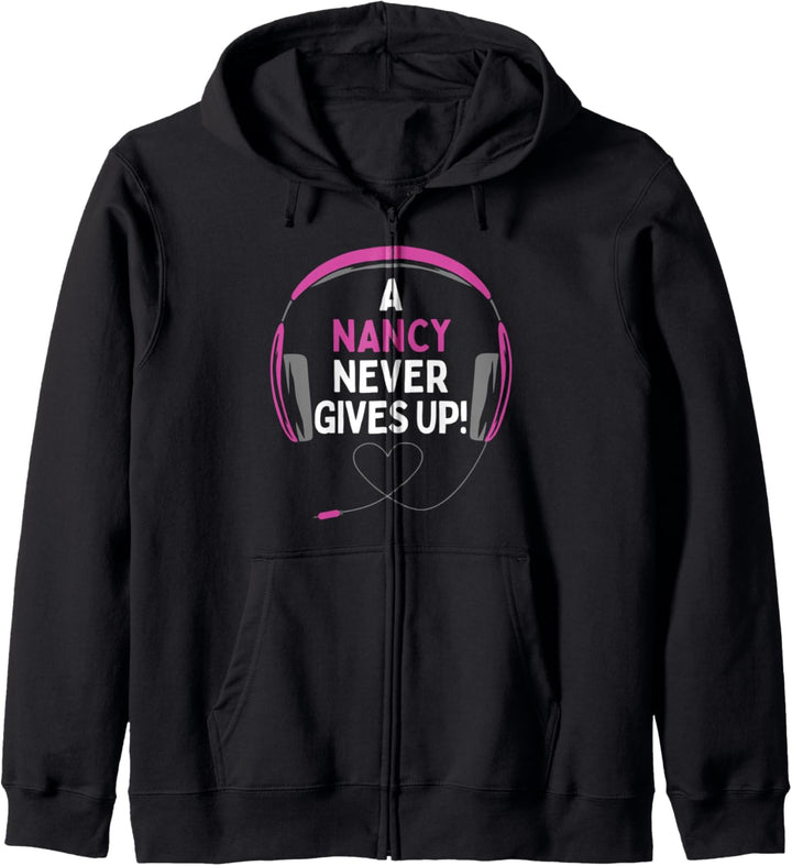 Gaming-Zitat "A Nancy Never Gives Up" Headset, personalisierbar Kapuzenjacke