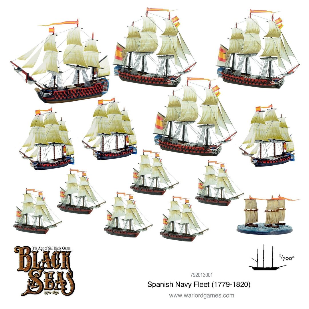 Warlord Games - Black Seas: Spanish Navy Fleet (1770 - 1830) Starter Set (792013001)