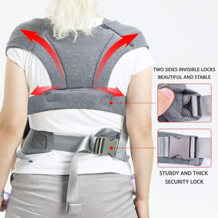 Babytrage für Neugeborene ab Geburt Extra Weich, Bauchtrage Baby-Tragetasche Ergonomisch (Light Grey