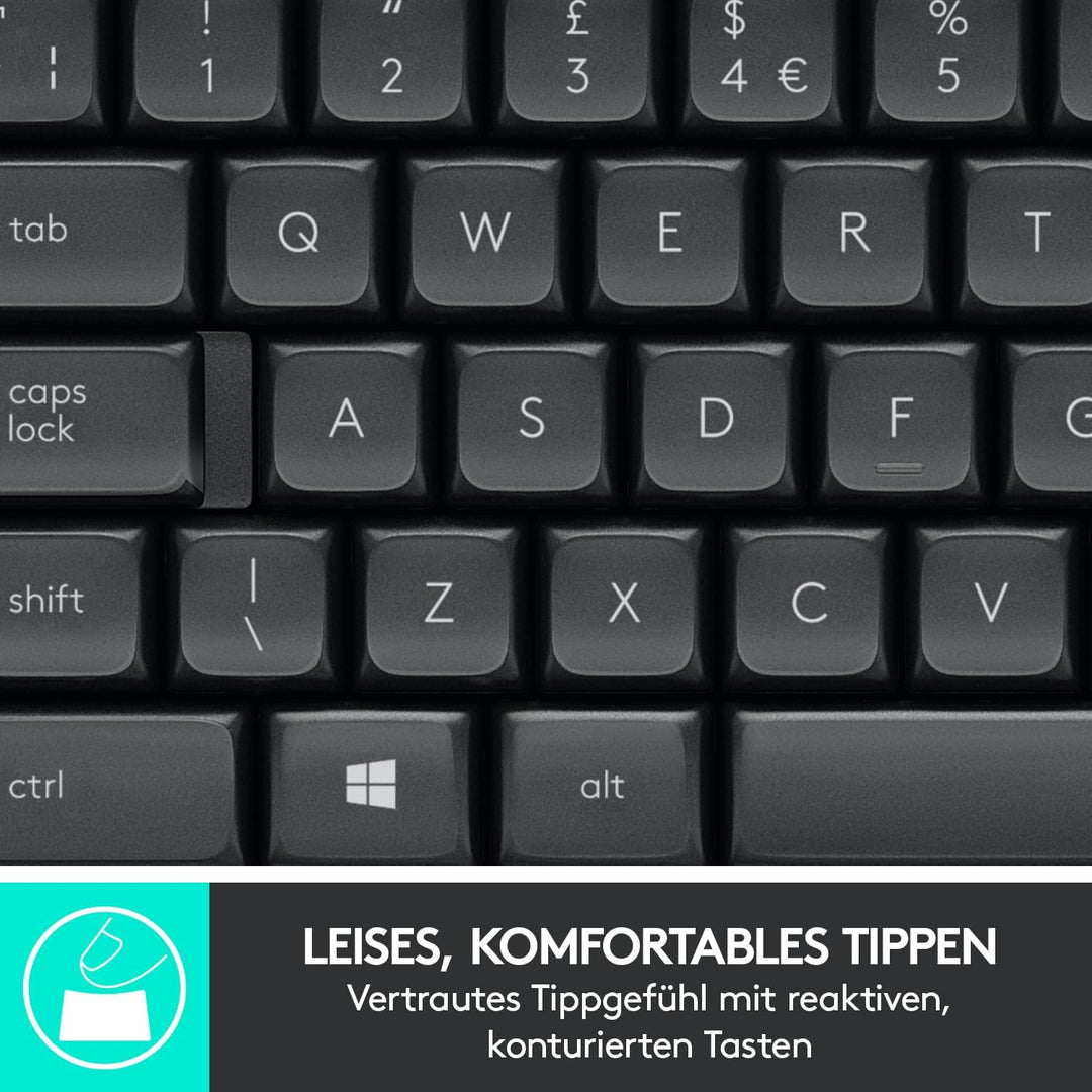 Logitech MK545 Advanced Wireless Keyboard and Mouse Combo Niederländisches QWERTY-Layout - Schwarz