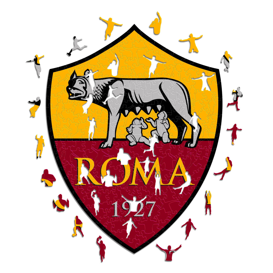 AS Roma ROMALOGOL Puzzle, Gelb und Rot, Large, Large