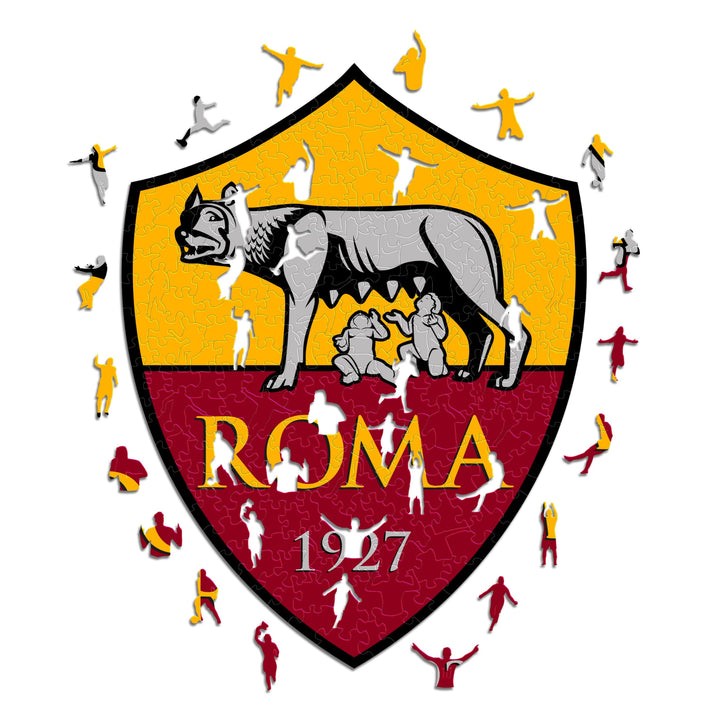 AS Roma ROMALOGOL Puzzle, Gelb und Rot, Large, Large