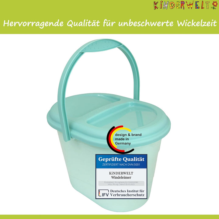 KiNDERWELT 4er Set Premium Toilettensitz, Hocker, stabiles Töpfchen & Windeleimer für Kleinkinder -F
