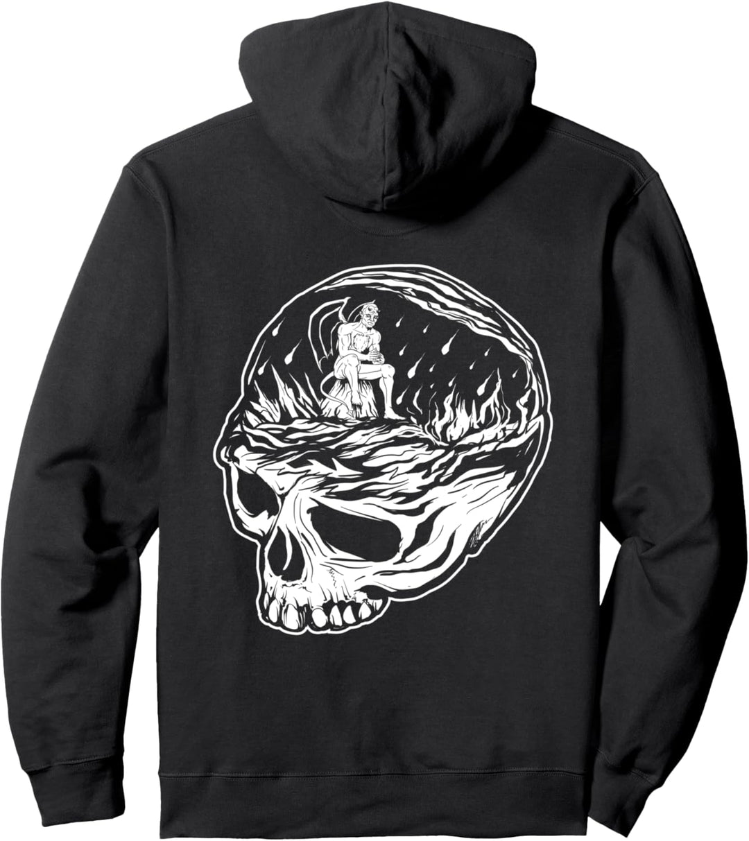 Satan Hell Skull Occult Sweater Heidnische Goth Geschenke Pullover Hoodie
