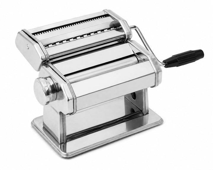 Nudelmaschine Pasta Maker Edelstahl mit 7 Einstellbaren Stärkeeinstellungen und 2 Schneidern, Nudelm