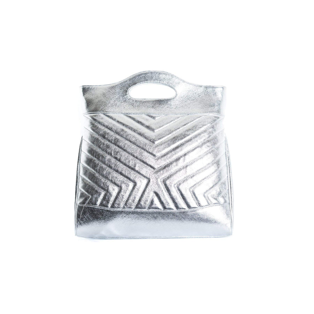 L’Intervalle Damen Alexi Stofftasche Silver Leather, Silver Leather