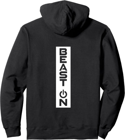 Beast ON Rücken Motiv Rücken Druck Hinten Gym Design Fitness Pullover Hoodie