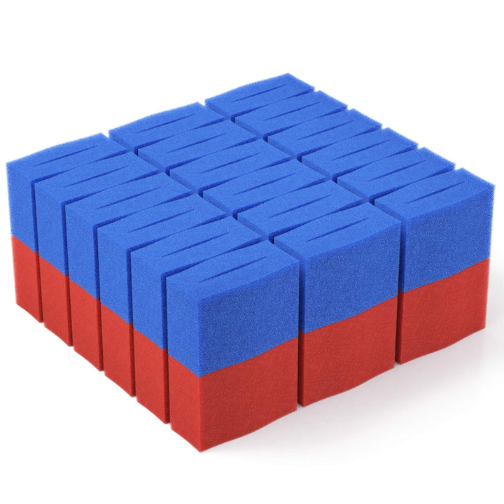 36x Ersatz Filter Schwamm passend für Oase BioTec 36 + Screenmatic | Set 18x Blau 18x Rot - Koi Teic