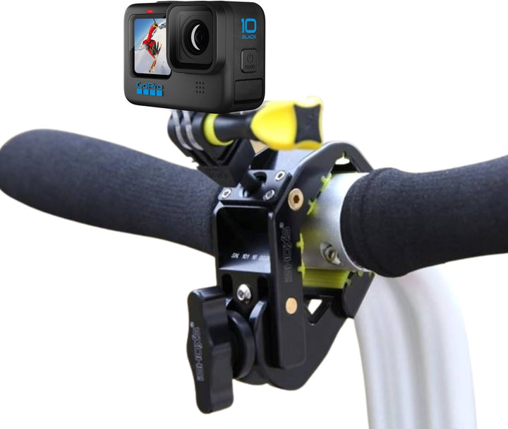 iSHOXS Shark | Rohrhalterung Sitzrohrklemme Lenkerhalter | passend für Gopro und kompatible Action c