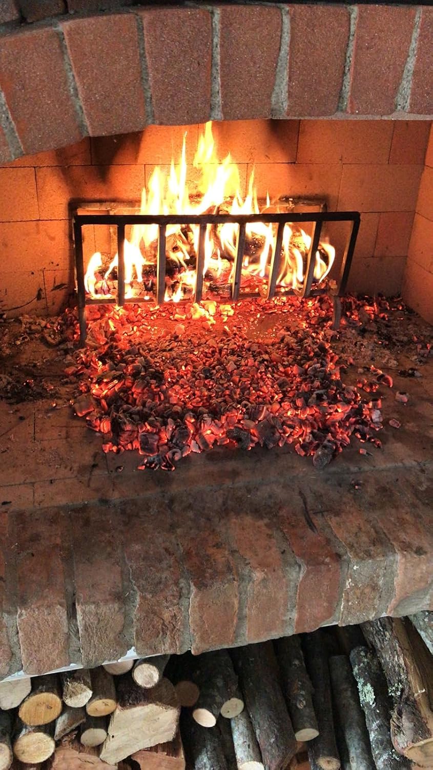 Brennholz, Holzkorb, Eisen-Feuerschale für Kamin und Grill (56 x 20 x 28 cm) cm 56x20x28h, cm 56x20x