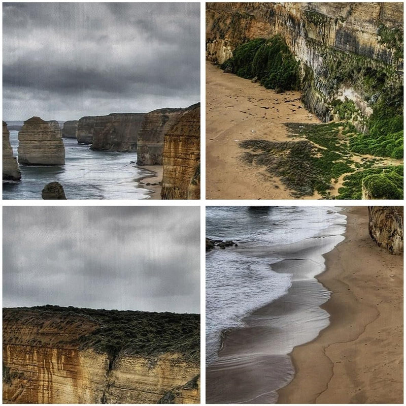 ARTTOR Bilder auf Leinwand Strand Ozean Landschaft Leinwandbild 70x50cm Wandbilder Dekoration Wohnzi