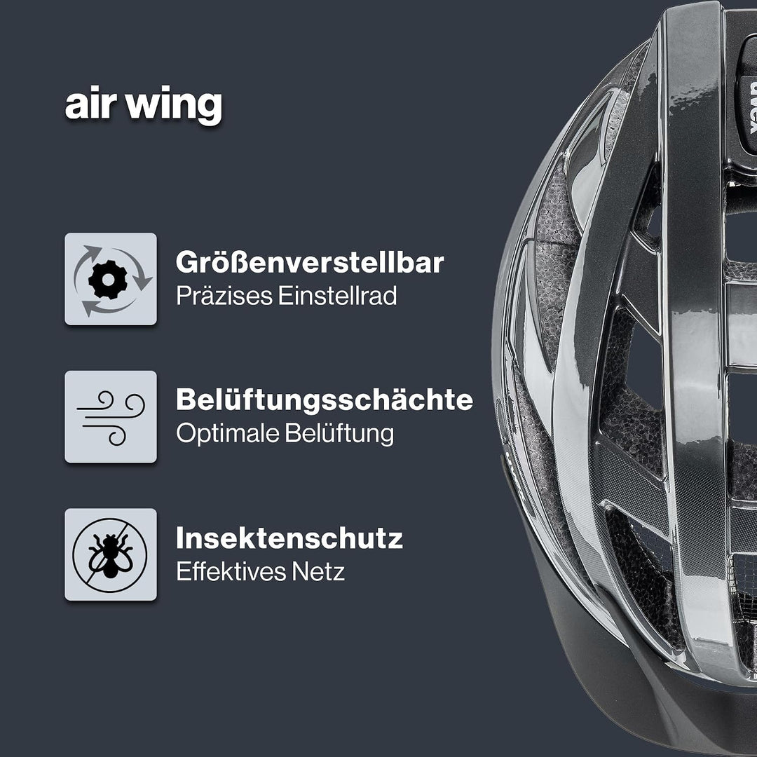 uvex air Wing - Leichter Allround-Helm für Damen und Herren - individuelle Grössenanpassung - erweit