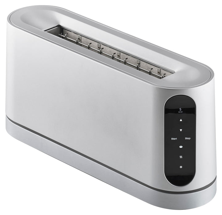 Jacob Jensen Toaster mit langem Schlitz, 7 Bräunungsstufen, Bewegungsaktiviertes Display, Bagel-, Au