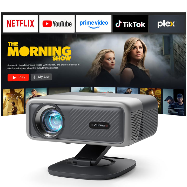 Smart Beamer 4K【Netflix-Fähig &amp; Dolby Audio】 VISSPL 3500 ANSI Video Projektor,Autofokus&amp;Trapezkorrek