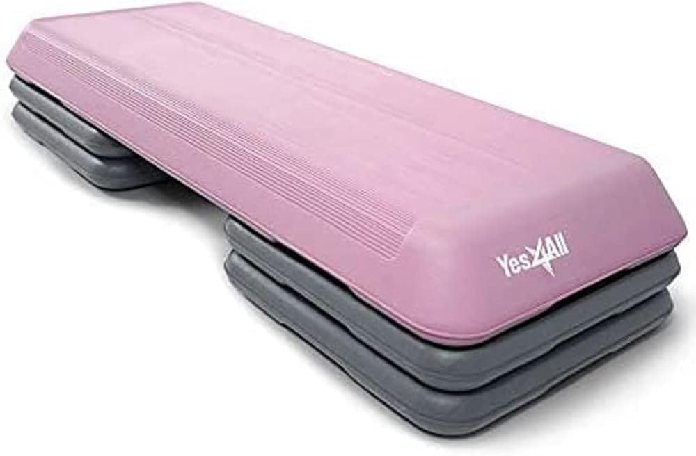 Yes4All Aerobic Stepper, Stepbench Aerobic-Fitness Steppbrett, Übung Workout Schritt Plattform mit 4