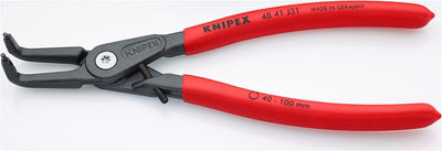 Knipex Präzisions-Sicherungsringzange für Innenringe in Bohrungen grau atramentiert, mit rutschhemme