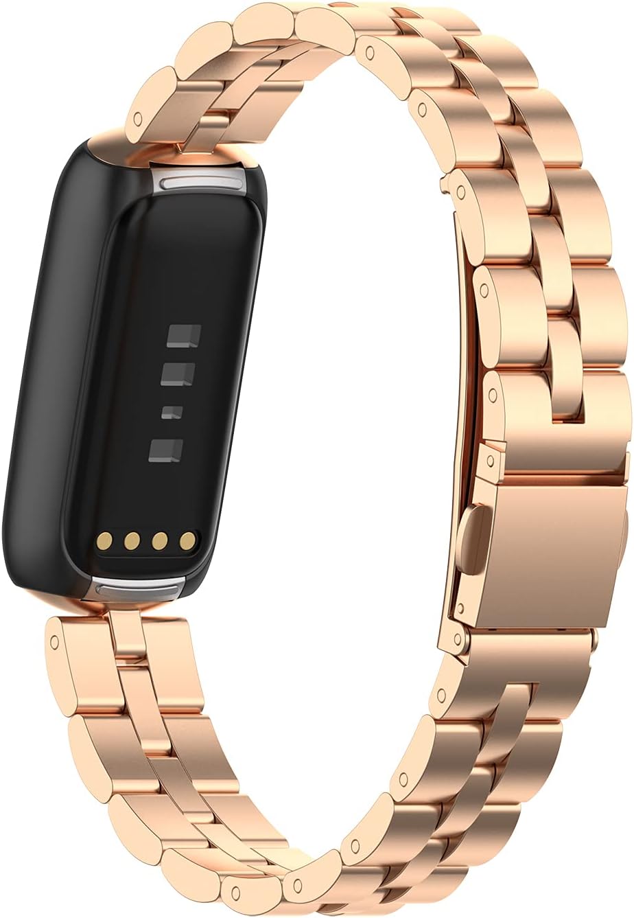 Chofit Kompatibel mit Fitbit Luxe Armband, Ersatzarmband, verstellbar, Edelstahl, Metall, Business-B