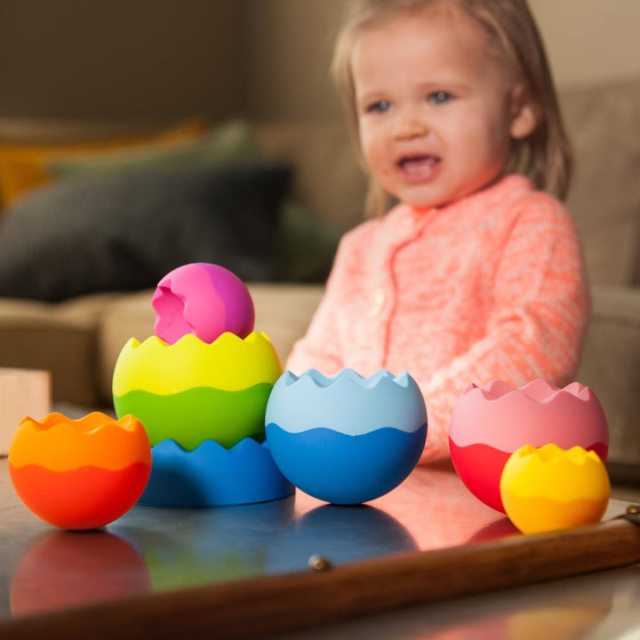 Fat Brain Tobbles Neo, Fat Brain Toys, Stacking Toys for Toddlers, Stacking Toy with Colours, Soft S