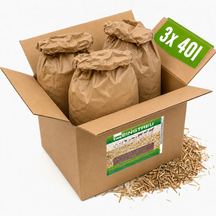 Jumbogras® Kleintier-Einstreu aus Miscanthus/Elefantengras/Chinagras-Häcksel, saugfähige Häckselgut-