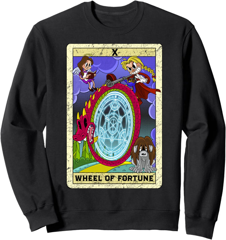 Ouroboros Alchemist Transmutationskreis Glücksrad Tarotkarte Sweatshirt