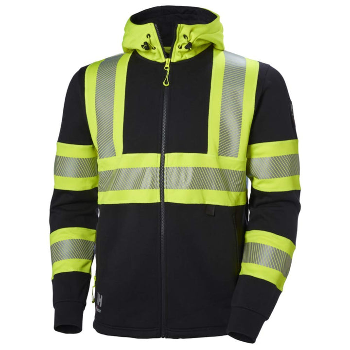 Helly Hansen Mens ICU Hi Vis Hooded Workwear Sweater Jumper Hoodie, S