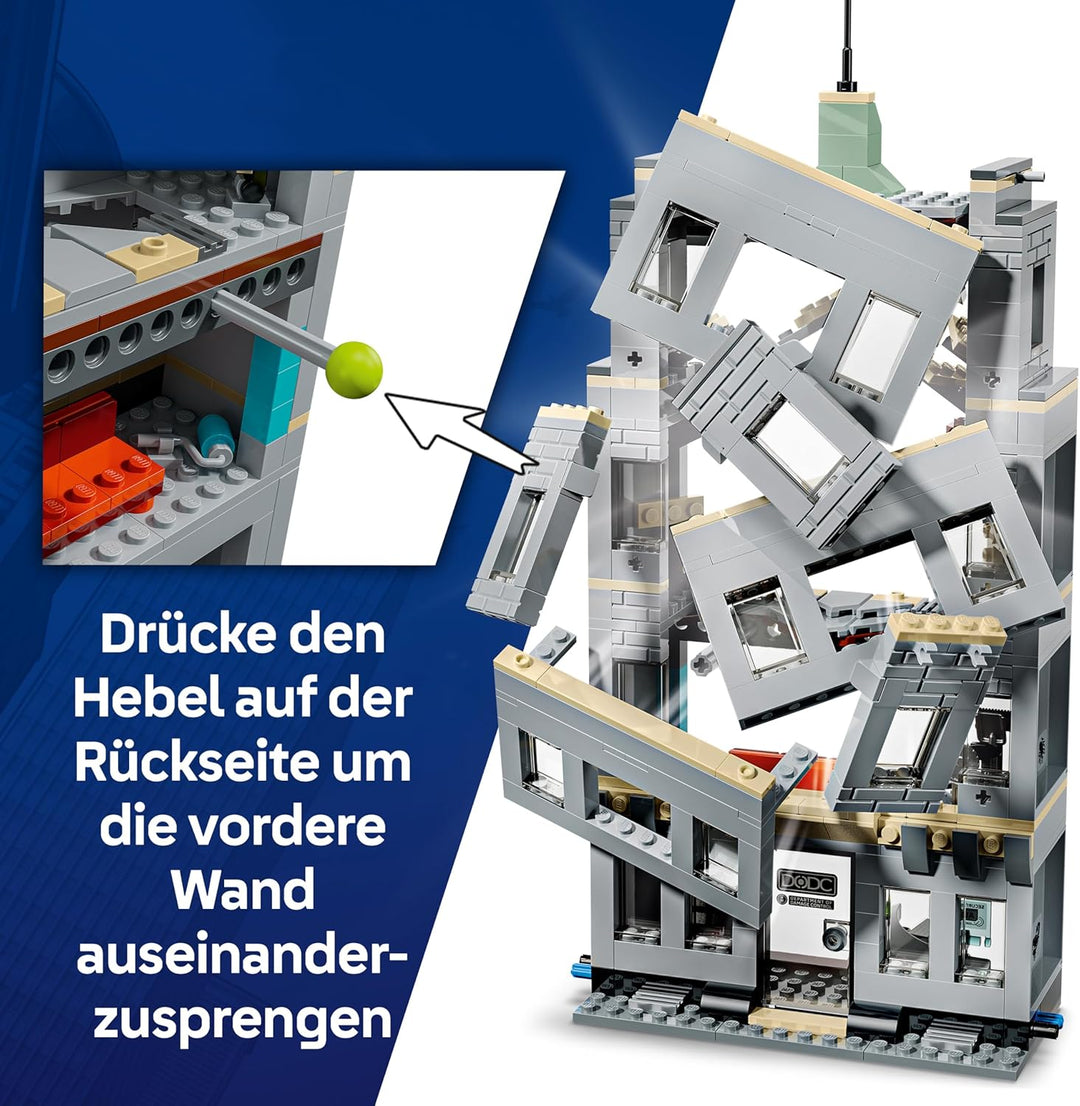 LEGO | Marvel Grosser Showdown: Spider-Man vs. Hulk - Interaktives Spielzeug mit 4-stöckigem Bürogeb