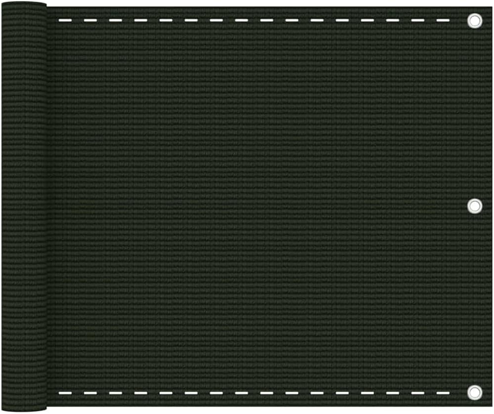 WIFESE Balkon Sichtschutz Terrasse 75x600 cm mit Ösen PE Seil Balkonbespannung Balkonsichtschutz Bal