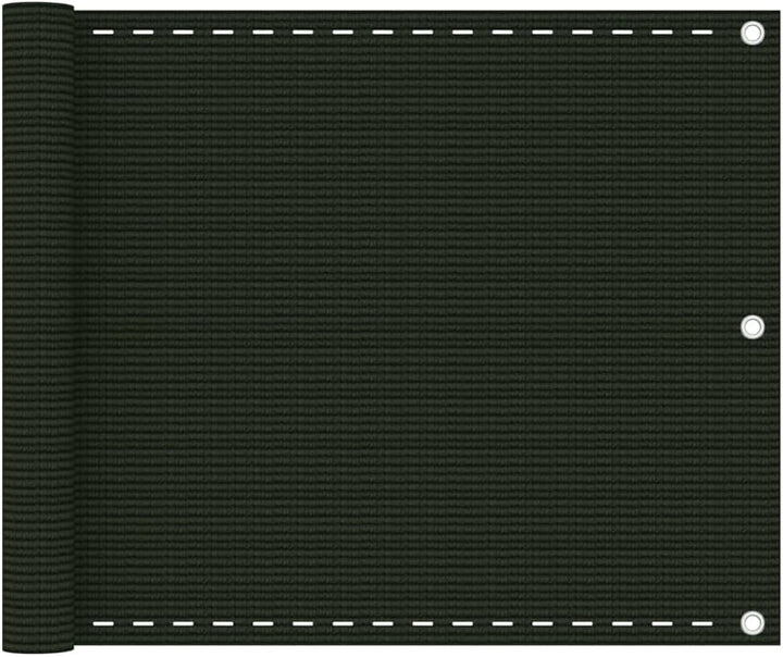 WIFESE Balkon Sichtschutz Terrasse 75x600 cm mit Ösen PE Seil Balkonbespannung Balkonsichtschutz Bal