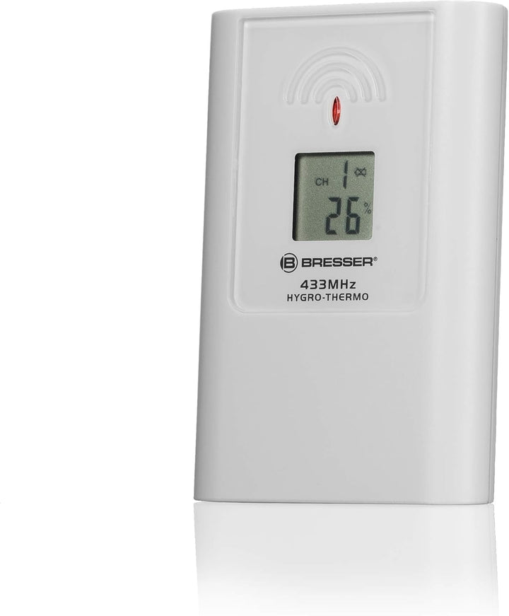 Bresser Wanduhr Wetterstation Funk mit Aussensensor TemeoTrend JC mit DCF Funkuhr mit grosser Anzeig
