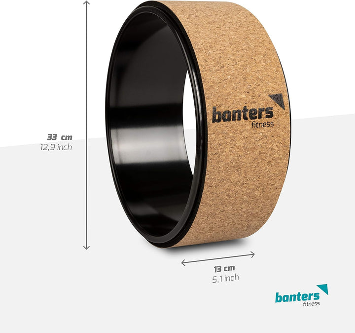 banters Yoga Rad aus Naturkork -Yoga Wheel inklusive Übungsposter